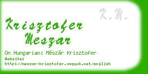 krisztofer meszar business card
